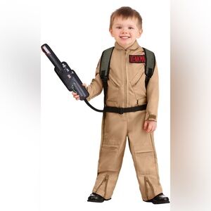 (4T) Ghostbusters Toddler Delux Halloween Costume. (ONLY WORN ONCE)